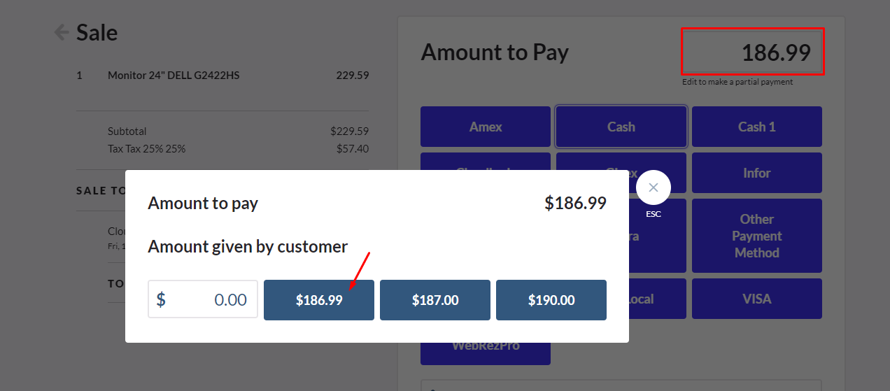 Lightspeed select second payment